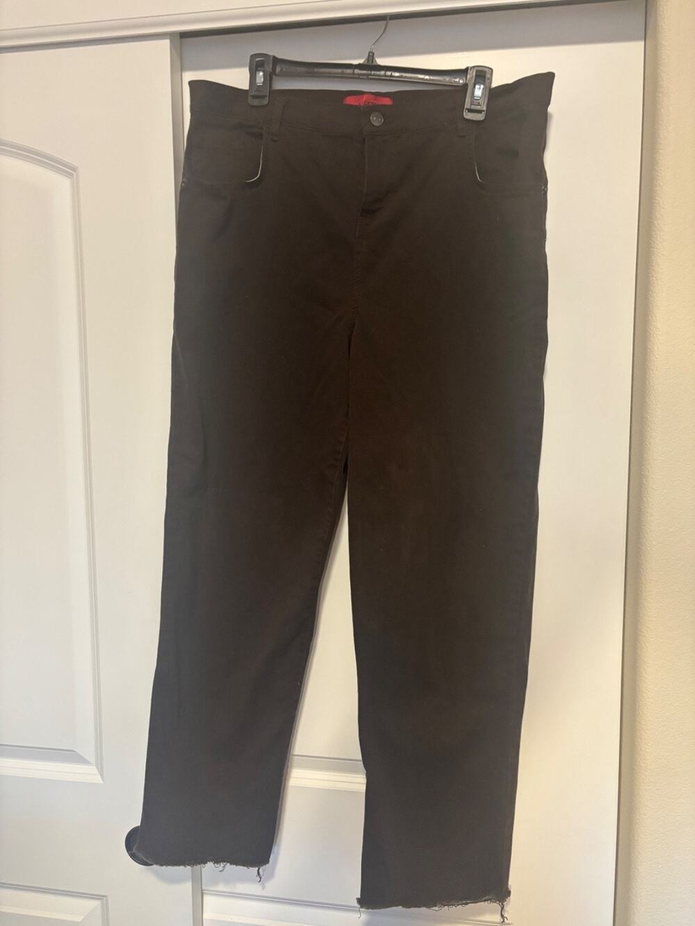 Alfani Plus Womens 22W Stretch Raw Hem Slacks